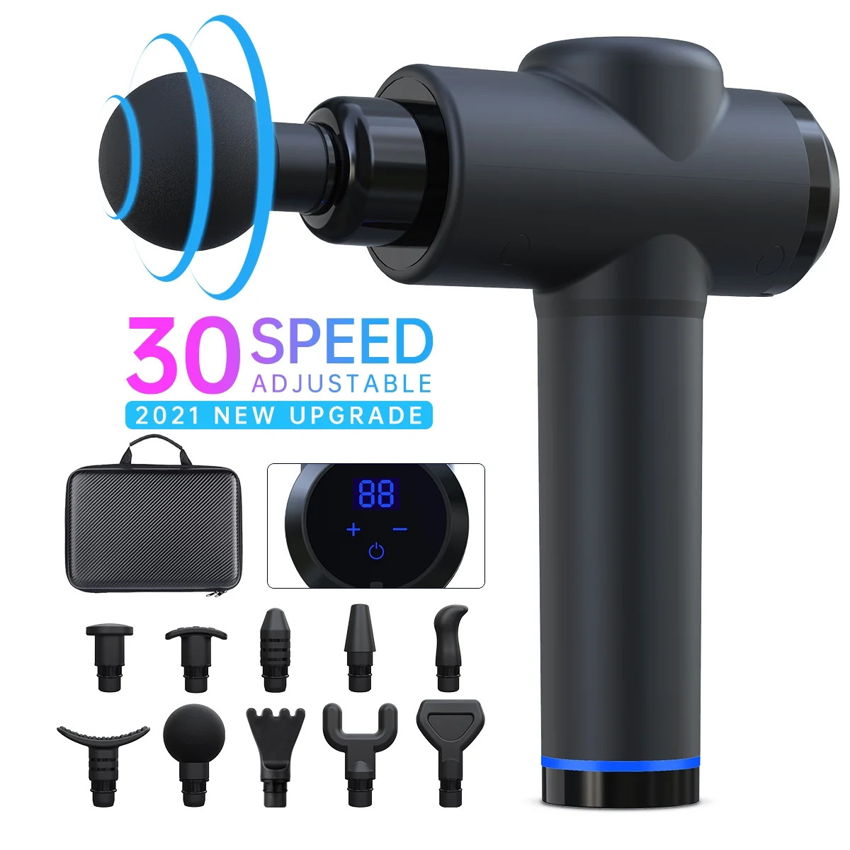 GPED Muscle Massage Gun, Upgraded 30 Adjustable Speeds Handheld Professional Deep Tissue Percussi... | Walmart (US)