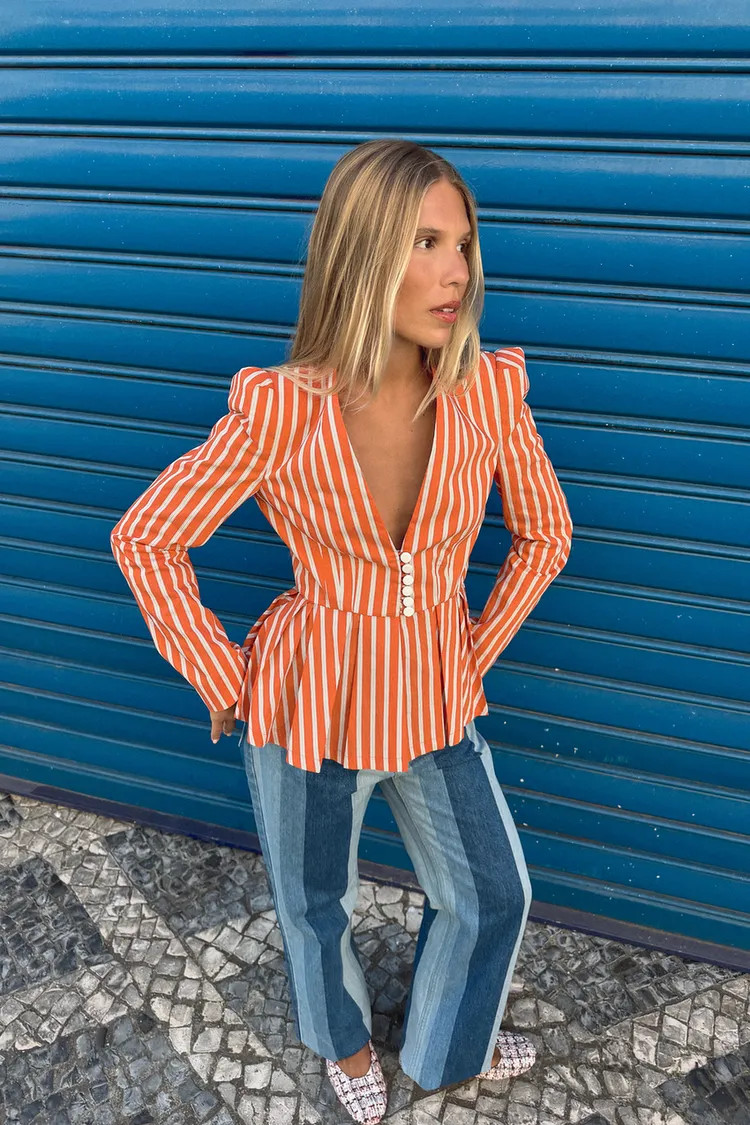 STRIPED TAILORED BLAZER | Zara US