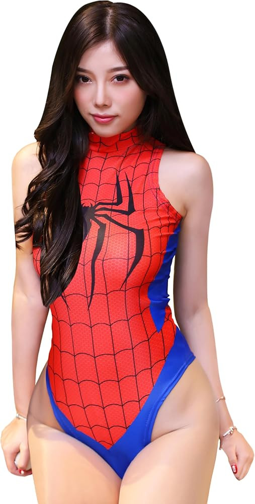 Lucky2Buy Women's One-Piece High Cut Superhero Cosplay Leotard Bodysuit Teddy Lingerie Set | Amazon (US)