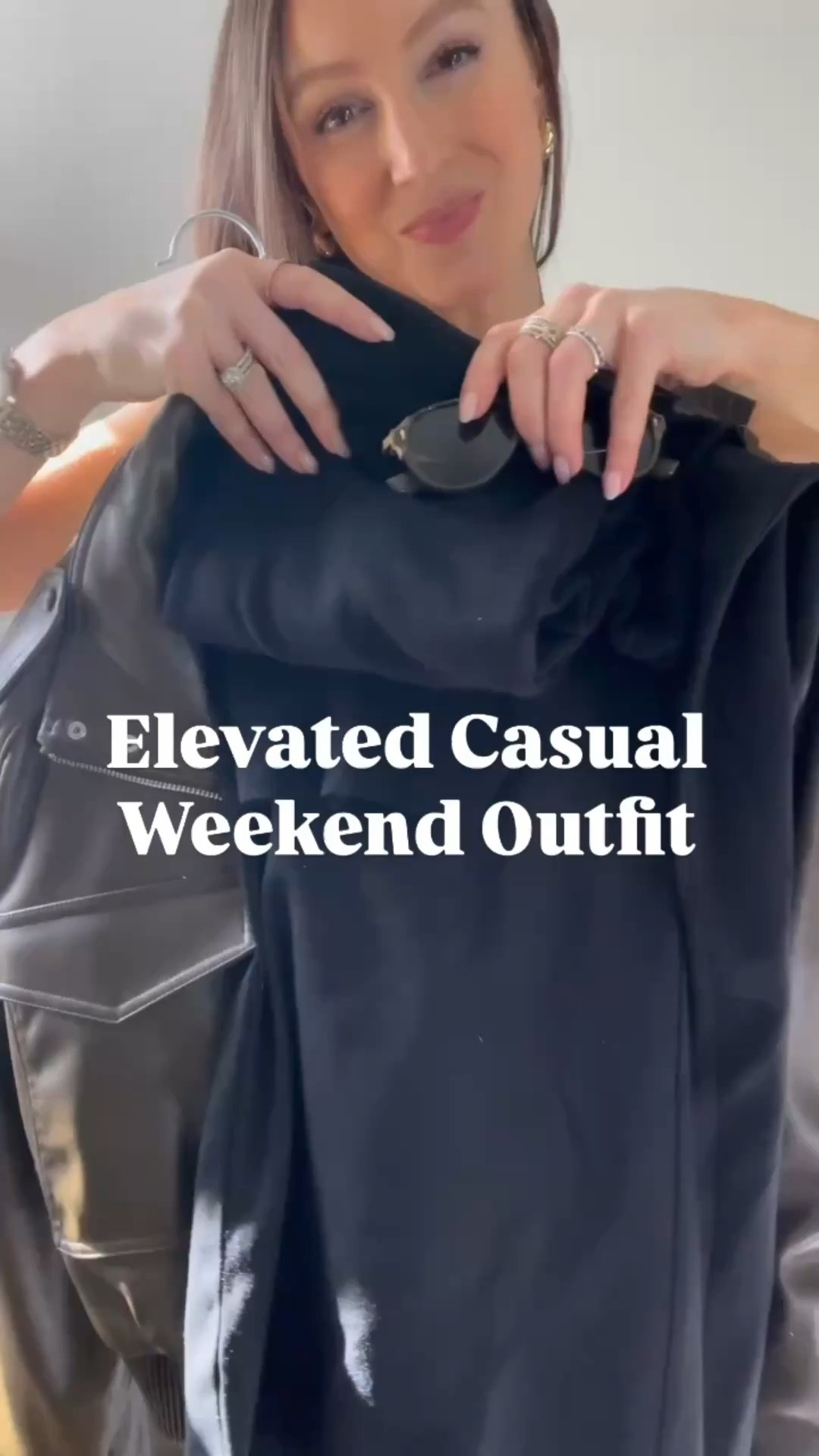 The pants run true to size. You can use code JULIE10 for 10% off. They’re the best comfy casual pants. The jacket is true to size as is the sweater which I have in multiple colors now. If the jacket is sold out - I linked many similar options to recreate the look!

#LTKItBag #LTKSeasonal #LTKOver40