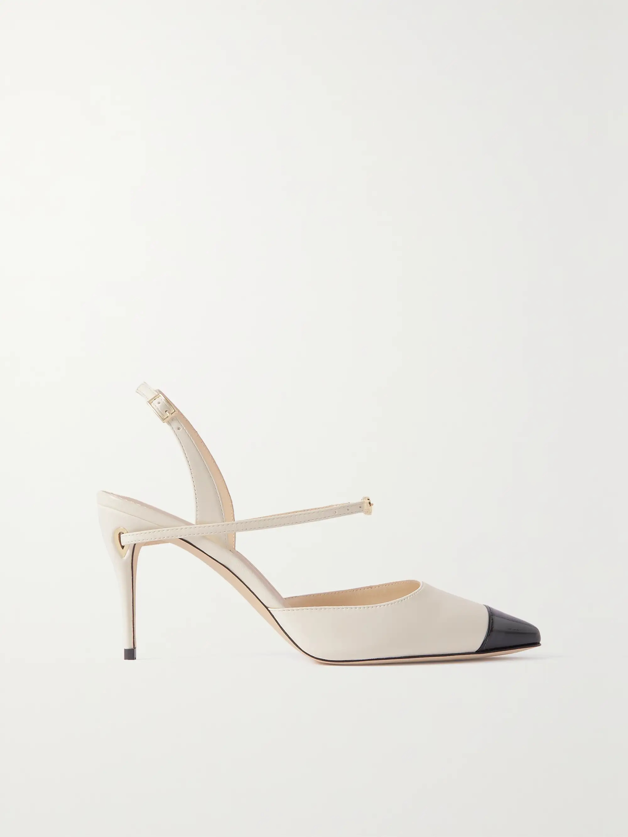 Jennifer Chamandi’s ‘Vittorio’ slingback pumps are crafted from leather with contrasting pa... | NET-A-PORTER (UK & EU)