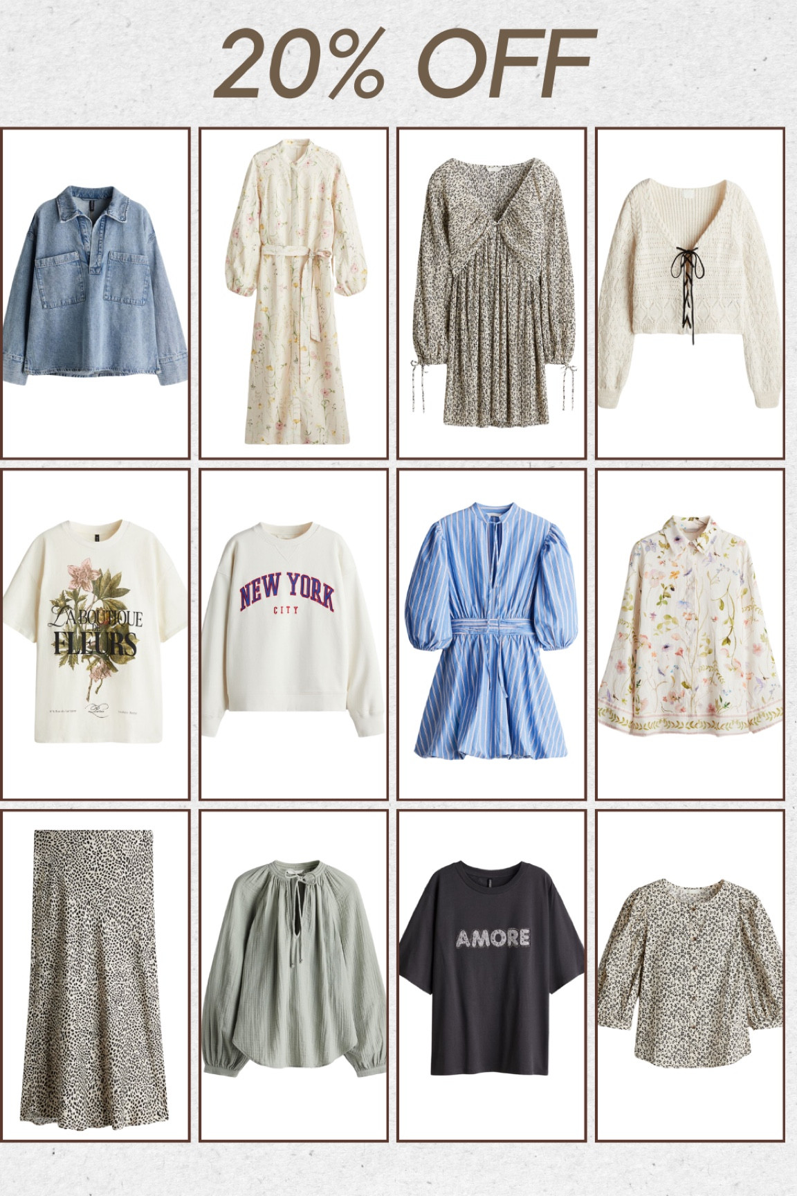 20% off H&M! So many cute new arrivals! 

#LTKSaleAlert #LTKFindsUnder50 #LTKStyleTip