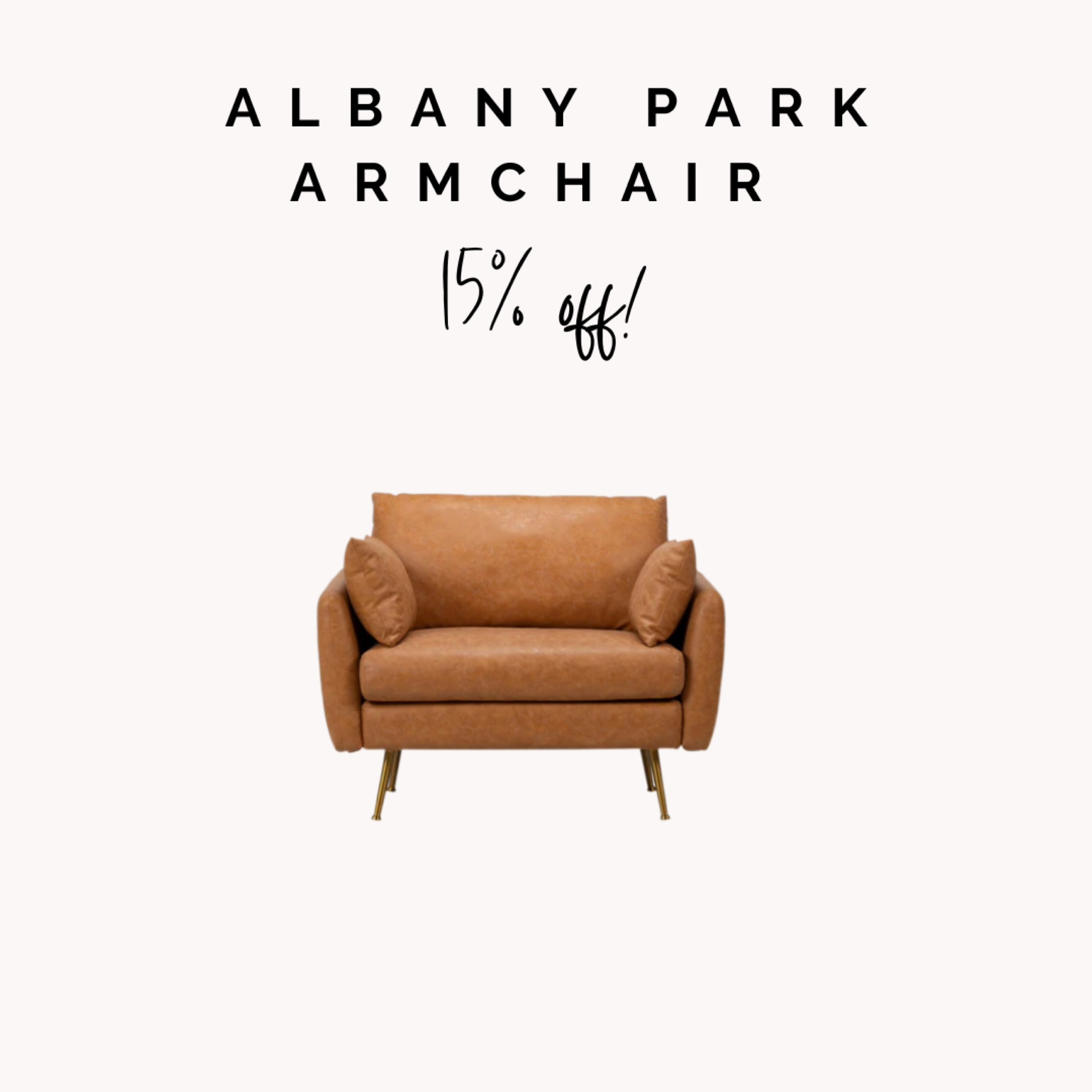 My accent chair is 15% off right now for an early Black Friday sale! 

Sale alert, faux leather accent chair, Albany park, arm chair 

#LTKhome #LTKSeasonal #LTKsalealert