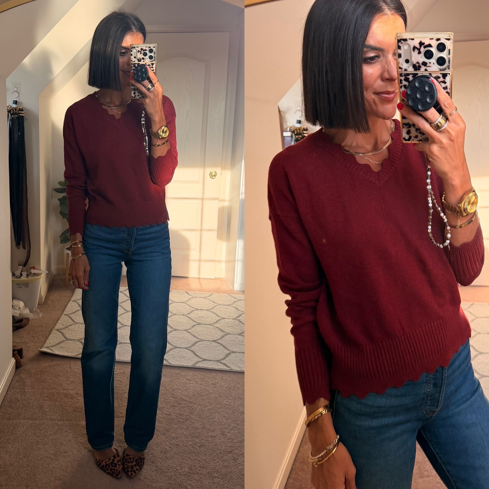 Size small in sweater size 24 in jeans

#LTKootd #LTKdayinmylife #LTKmomlife