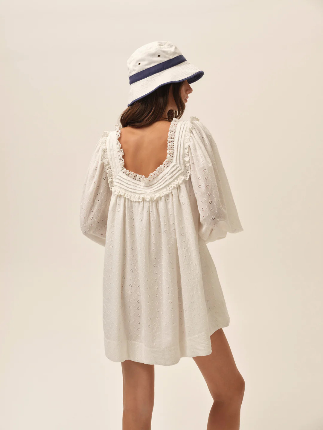 Susie Eyelet Babydoll Mini Dress \u2014 White | For Love & Lemons