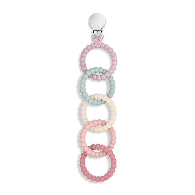 Ryan & Rose Cutie Clinks Attachable Teether Chew Toy for Babies (Blossom) | Amazon (US)