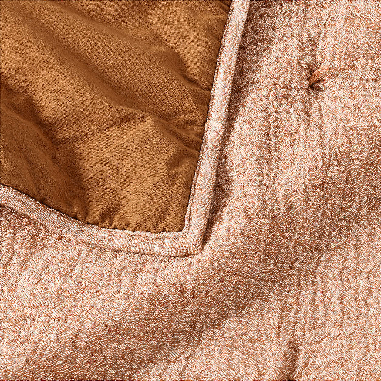 Aire Terracotta Crinkle Organic Cotton Kids Twin Quilt + Reviews | Crate & Kids | Crate & Barrel