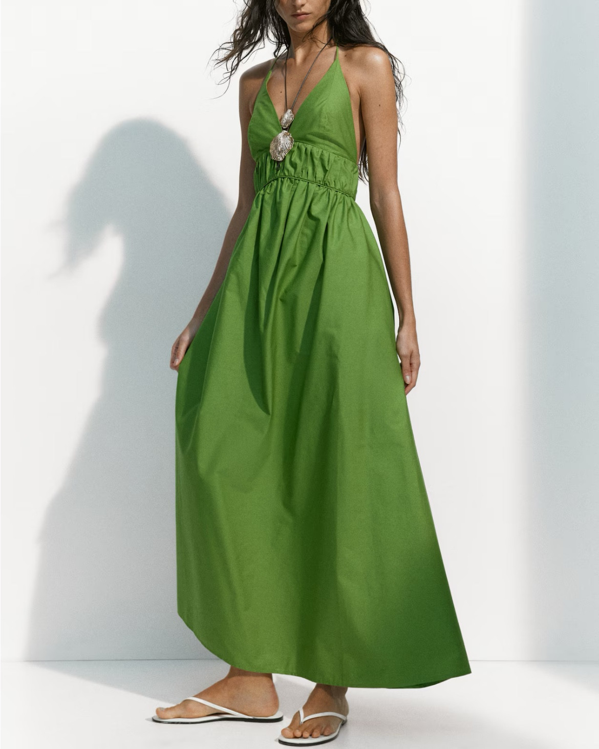 Green halter maxi dress 

#LTKSeasonal #LTKSaleAlert