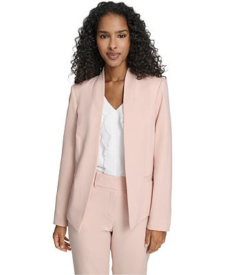 Women's Collarless Open-Front Jacket | Macy's