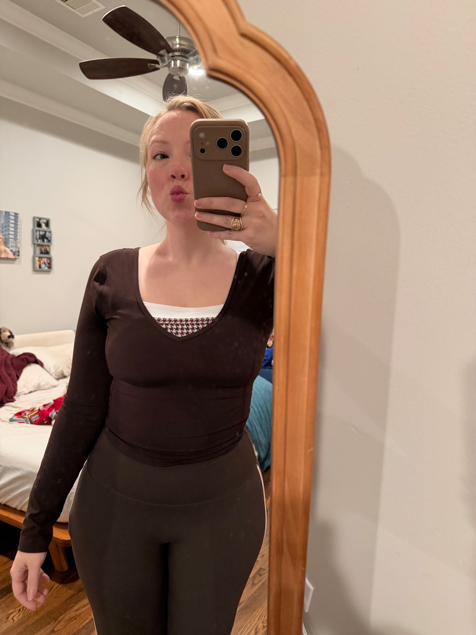 in my brownnnn era 🍫🍩☕️ this outfit is a bit all over the place for pilates but lovingggg the double layer bra from A+F!

#LTKootd #LTKActive #LTKCyberWeek