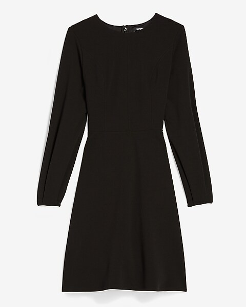 Balloon Sleeve Fit And Flare Dress | Express