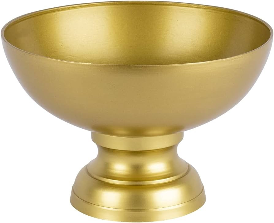 Koyal Wholesale Modern Minimalist Round Pedestal Bowls (Gold, 8" x 5.5") | Amazon (US)