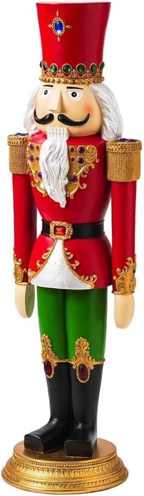 Amazon.com: Evergreen 4.5 Foot Tall Nutcracker Christmas Decor Indoor Outdoor Garden Statue | Tra... | Amazon (US)
