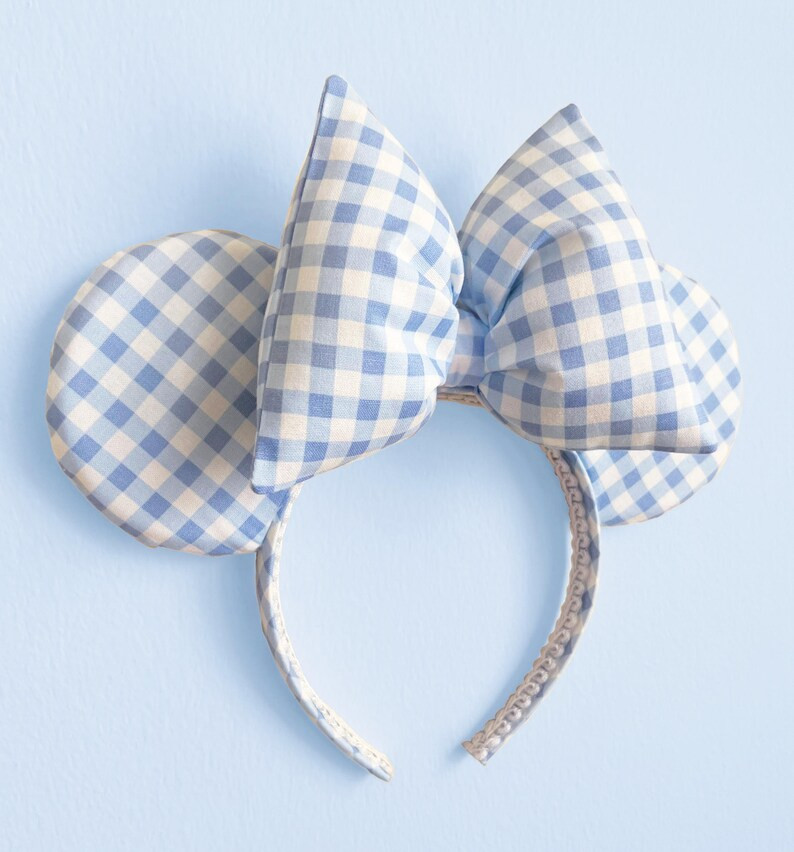 Minnie Easter Ears Blue Gingham Ears Spring Minnie Ears Easter Mouse Ear Cinderella Minnie Ears A... | Etsy (US)