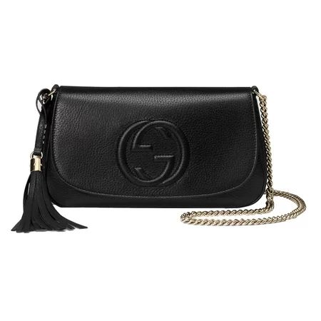 Gucci Soho Disco GG Black Tassel Chain Crossbody Bag 536224 | Walmart (US)