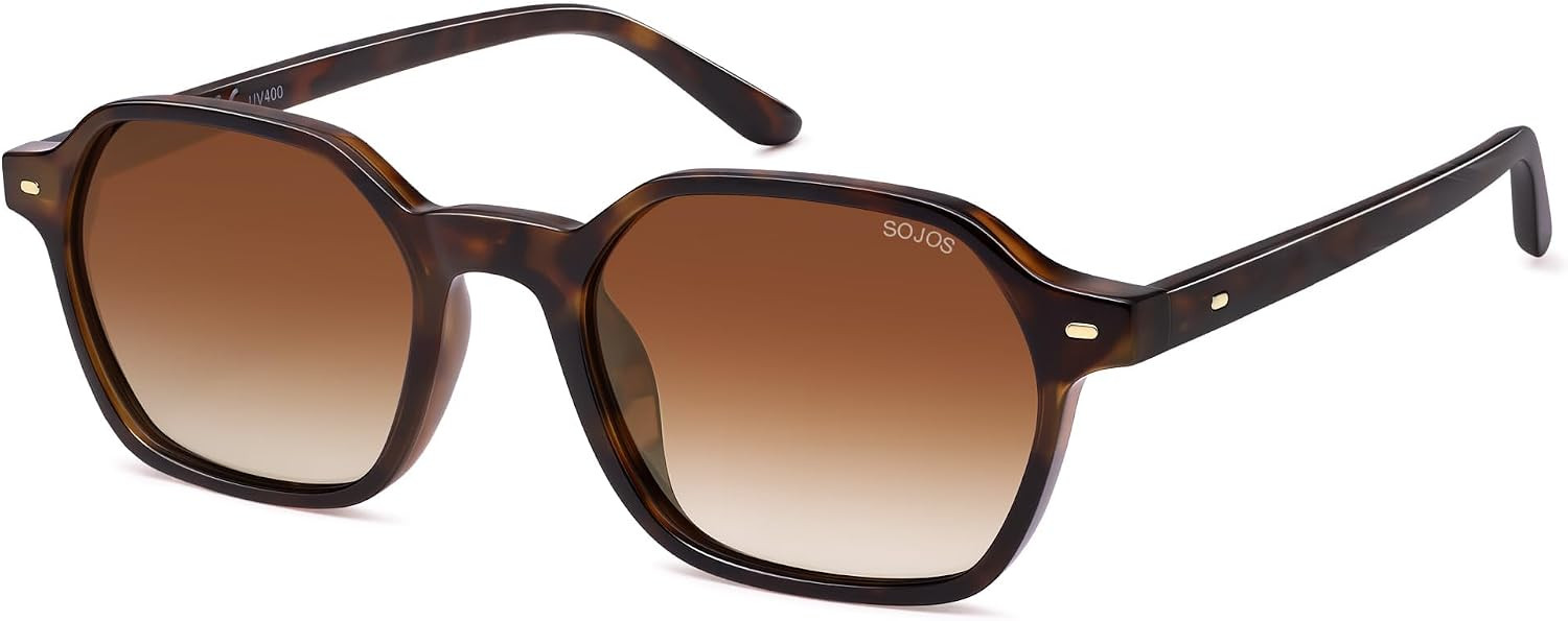SOJOS Retro Square Polarized Sunglasses Womens Men SJ2674 | Amazon (US)