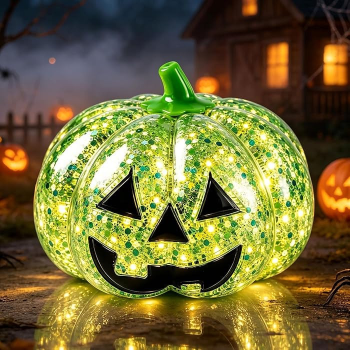 Halloween Pumpkin Squishies, Glitter Squeeze Balls Slow Rising Stress Relief for People Over 14 Y... | Amazon (US)