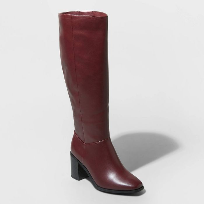 Women's Joy Tall Block Heeled Boots - A New Day™ | Target