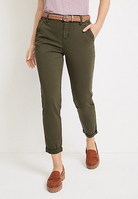 Belted Chino Taper Pant | Maurices