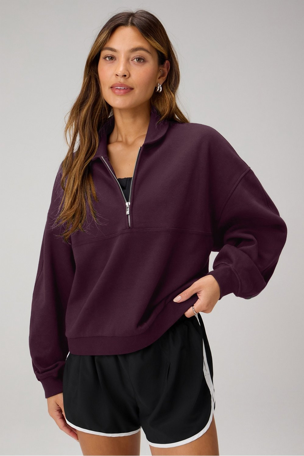 Cozy Fleece Relaxed Half Zip | Fabletics