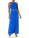 S.L. Fashions Women's Sleeveless Print Maxi Dress, Cobalt, 6 | Amazon (US)