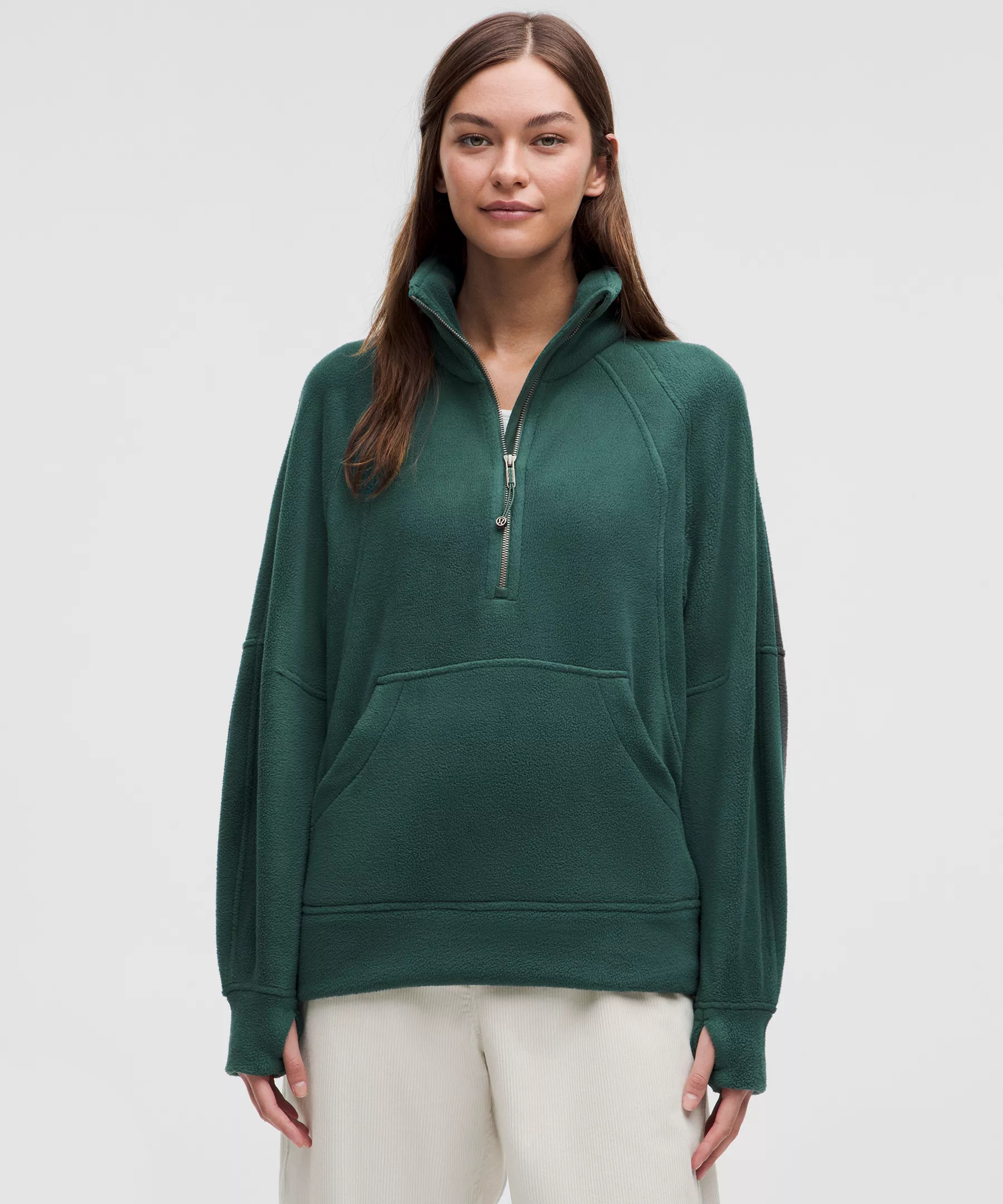 Scuba Tumbled Fleece Funnel-Neck Half Zip | Women's Hoodies & Sweatshirts | lululemon | Lululemon (US)