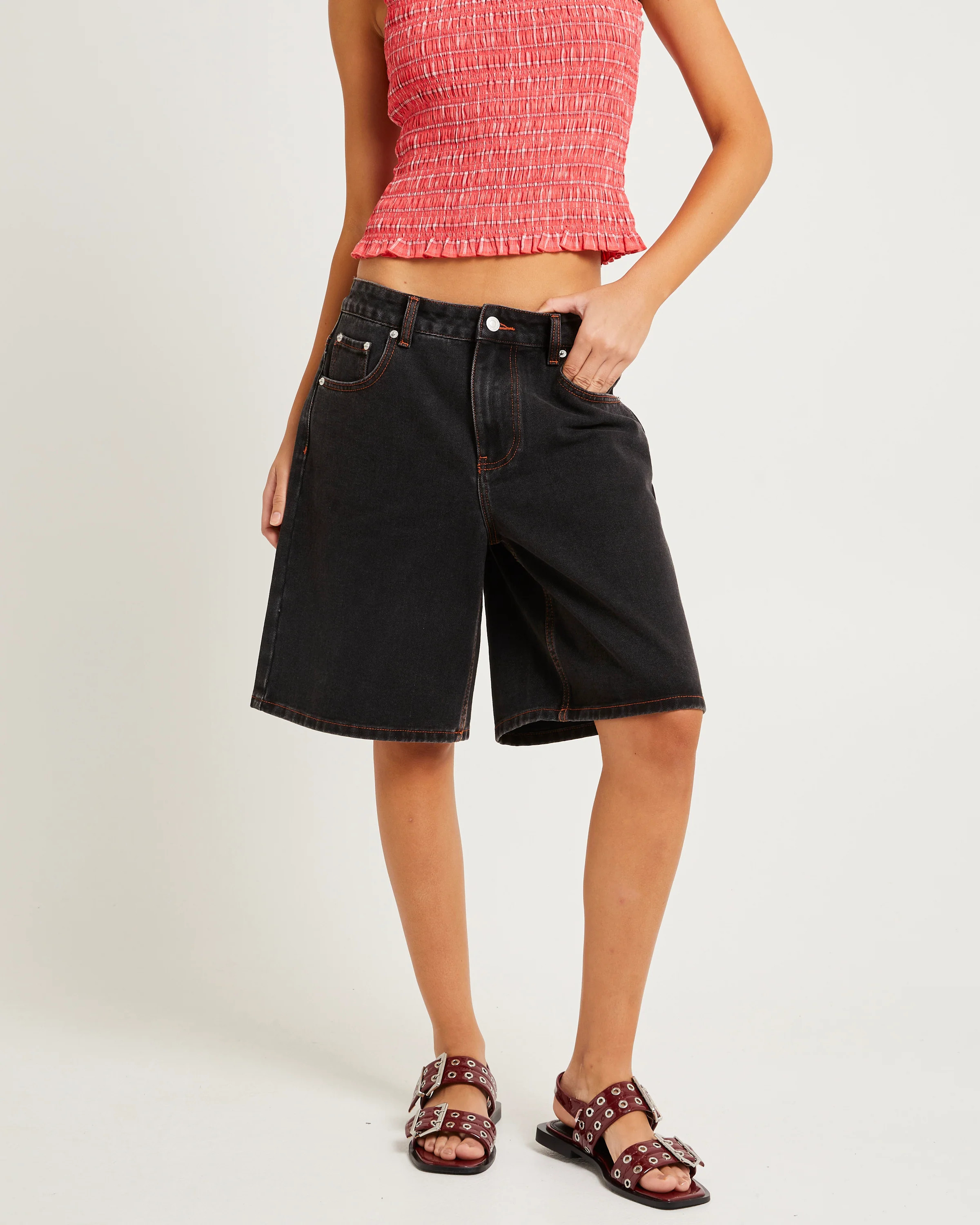 Kourtney Longline Denim Jorts | General Pants