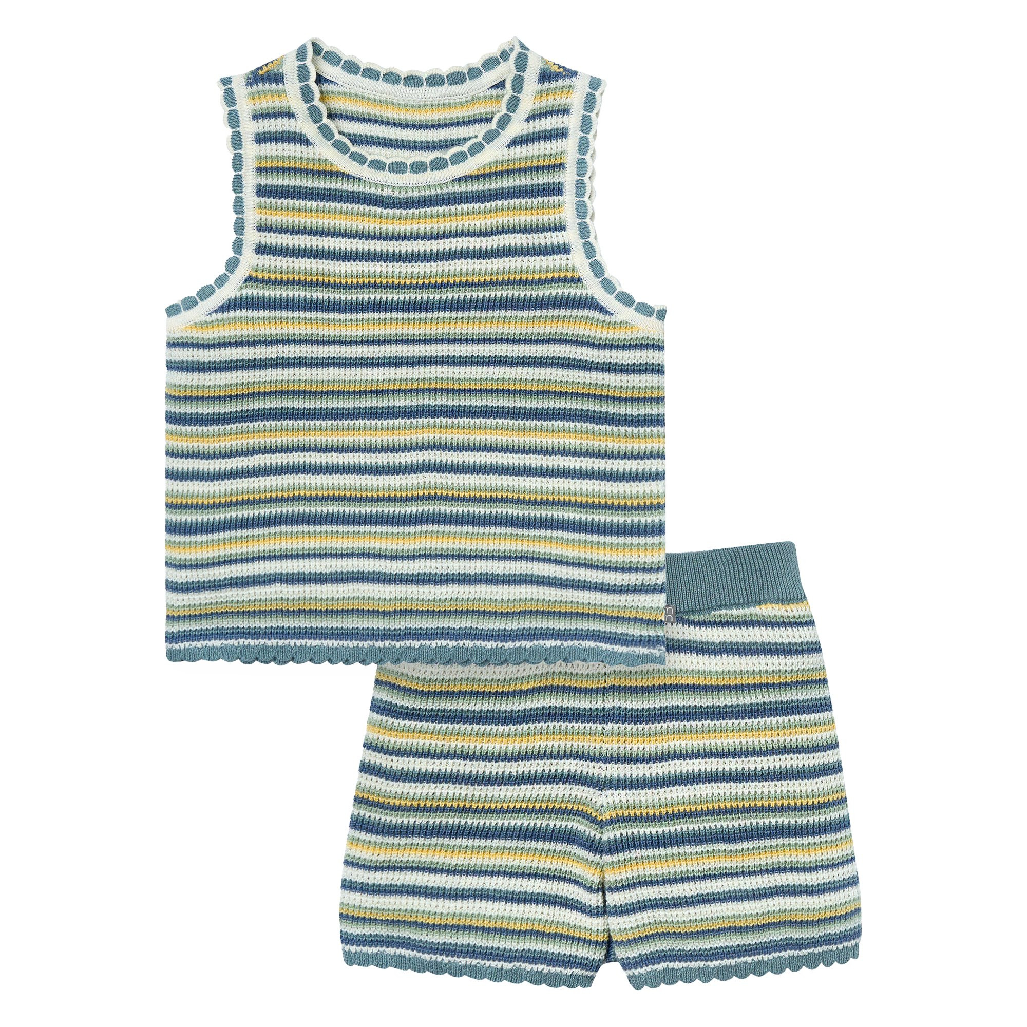 Modern Moments Toddler Girl Crochet Sweater Knit Short Set, 2-Piece, Sizes 12M-5T - Walmart.com | Walmart (US)