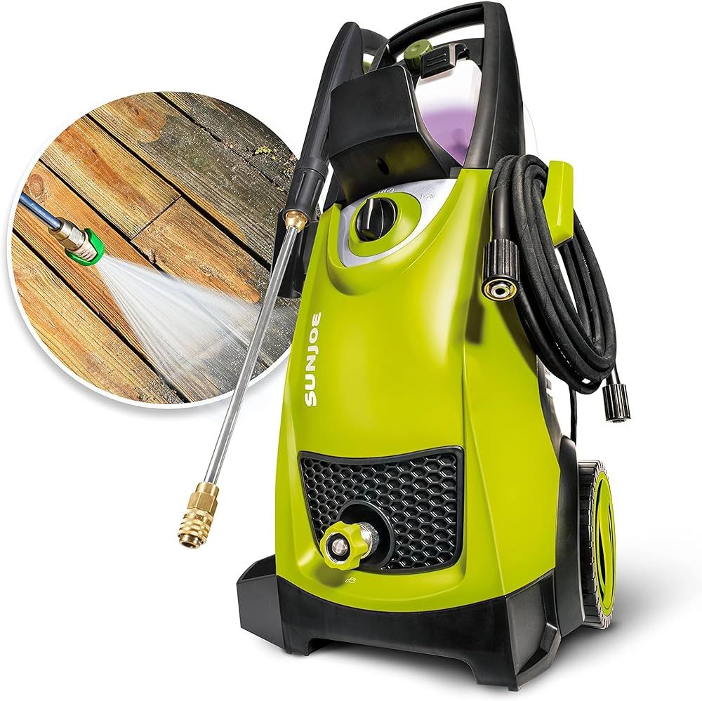 Sun Joe SPX3000 14.5-Amp Electric High Pressure Washer, Cleans Cars/Fences/Patios, Green | Amazon (US)