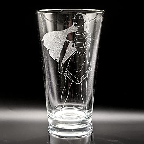 PRINCESS POCAHONTAS Engraved Pint Glass | Inspired by the Movie Princess | Great Gift Idea! | Amazon (US)