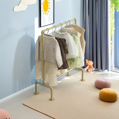 Kids Clothing Rack, Baby Clothes Rack ,Small Toddler Garment Rack Kids Dress Up Storage Rack For Coats, Skirts, Dance Costume, Gold | Wayfair North America