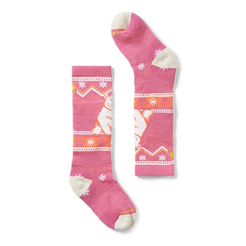 Smartwool Unisex Wintersport Full Cushion Polar Bear Pattern Over-the-Calf Socks (Toddler/Little Kid/Big Kid) Garden Pink Medium | Amazon (US)