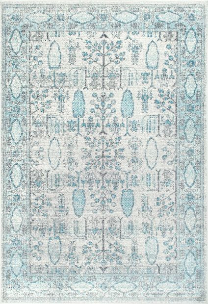 Light Blue Countryside Area Rug | Rugs USA