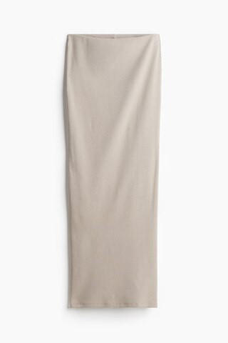H & M - Ribbed Pencil Skirt - Brown | H&M (US + CA)