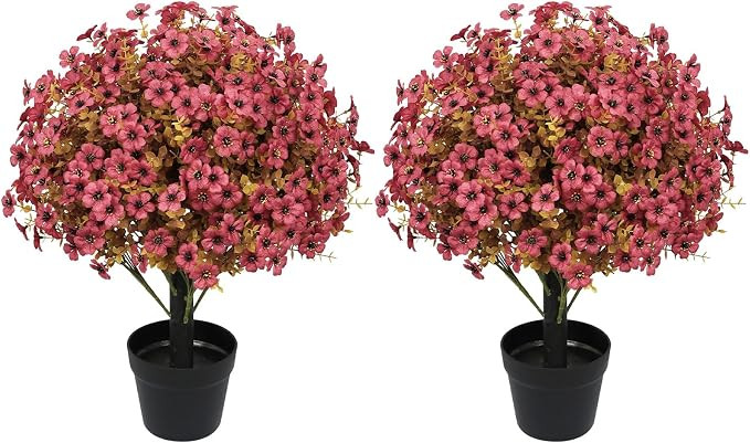 AAoutyers 24" Artificial Fall Potted Plants Outdoor, Faux Flowers Set of 2 | Amazon (US)