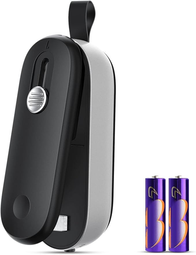 FEPPO Mini Bag Sealer, 2 in 1 Bag Sealer Heat Seal with Cutter, Portable Vacuum Sealer Handheld B... | Amazon (US)