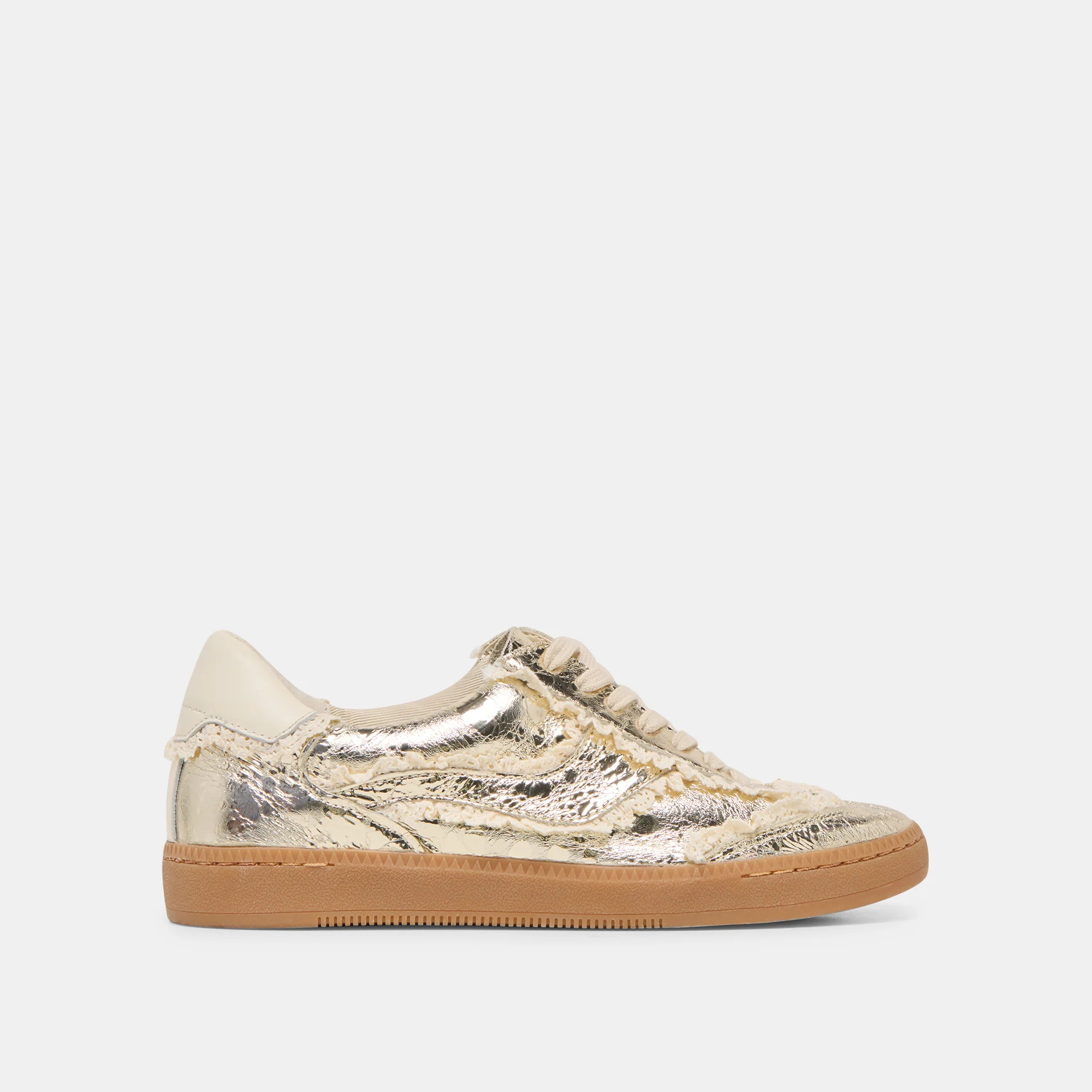 Notice Lace Sneakers Platinum Distressed Leather | DolceVita.com