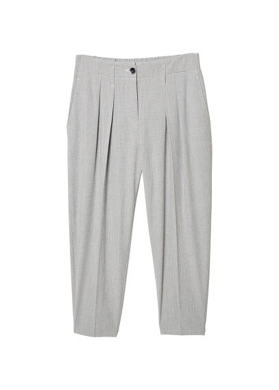 Texture striped trousers | MANGO (UK)