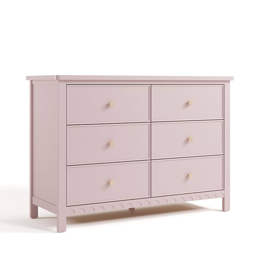 Graco Sasha 6 Drawer Dresser (Blush) – GREENGUARD Gold Certified, Wood Storage for Nursery or K... | Amazon (US)