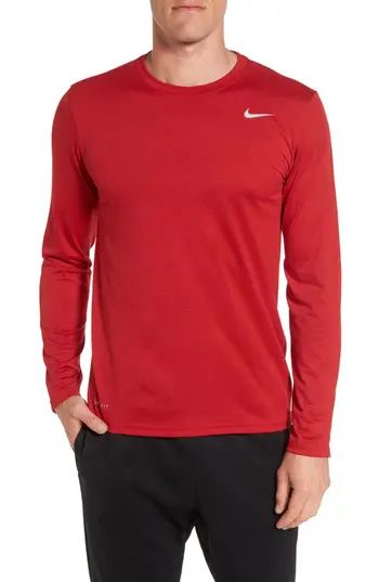 Men's Nike 'Legend 2.0' Long Sleeve Dri-Fit Training T-Shirt, Size Small - Red | Nordstrom