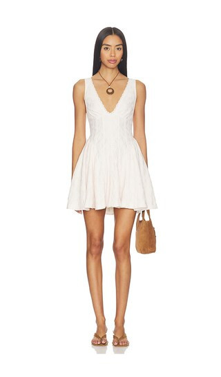Free People Can't Help It Mini Dress in Ivory. - size M | Revolve Clothing (Global)