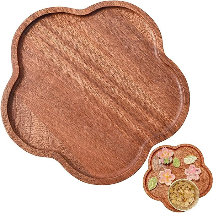 Flower Petals Wood Serving Trays,House Warming Gifts New Home Decor,Handmade Snack Board,Bread,Su... | Amazon (US)