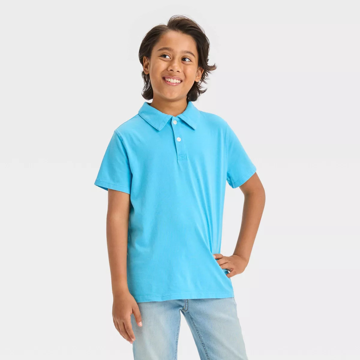 Boys' Short Sleeve Washed Polo Shirt - Cat & Jack™ | Target