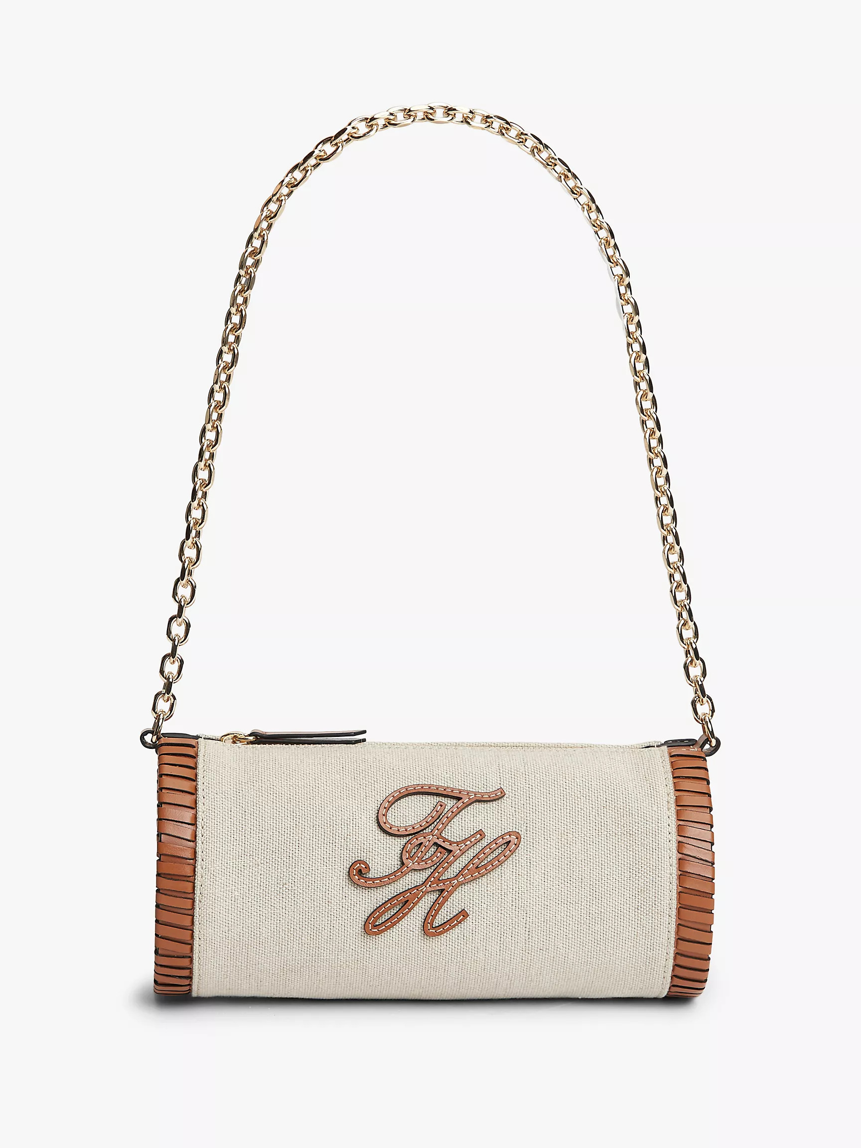 Script Monogram Linen Chain Strap Bag | Tommy Hilfiger | Tommy Hilfiger (US)