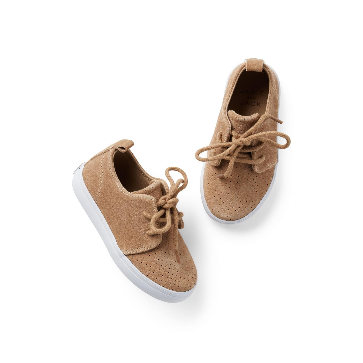 Suede Perforated Sneaker | Janie and Jack