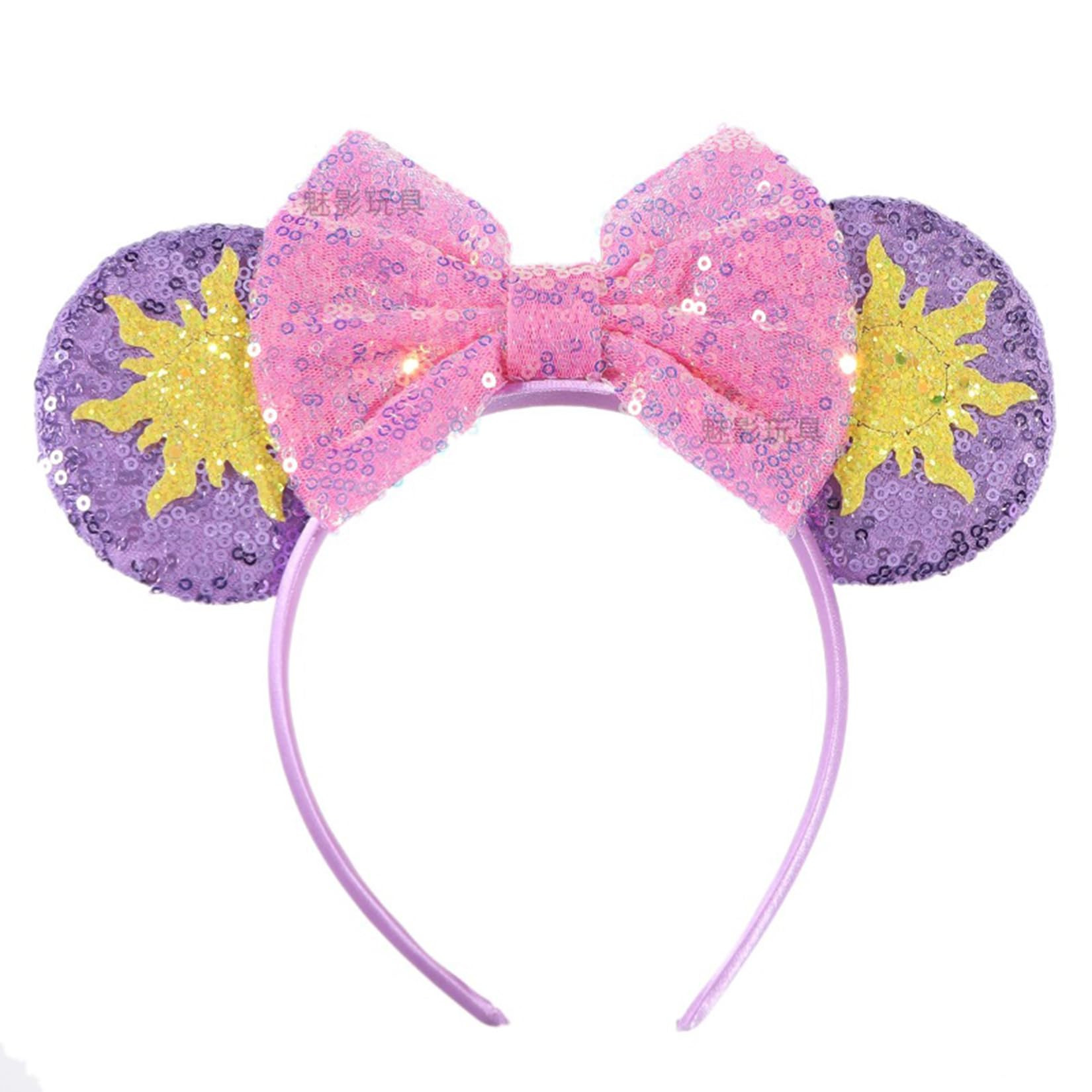 XINXIYAN Mouse Ears for Women, Anti-Slip Sequin Mouse Ears Headband Glitter Party Princess Decora... | Amazon (US)