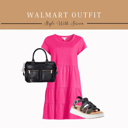 Walmart outfit, Walmart dress, tshirt dress, simple dress, sandals, handbag 

#LTKSeasonal #LTKStyleTip #LTKFindsUnder50