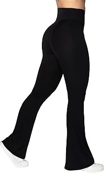 Sunzel Flare Leggings, Crossover Yoga Pants with Tummy Control, High-Waisted and Wide Leg | Amazon (US)