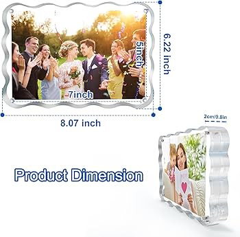 5x7 Acrylic Picture Frame 3 Pack, 10+10mm Thicker Magnetic Acrylic Frame, Double Sided Display, A... | Amazon (US)