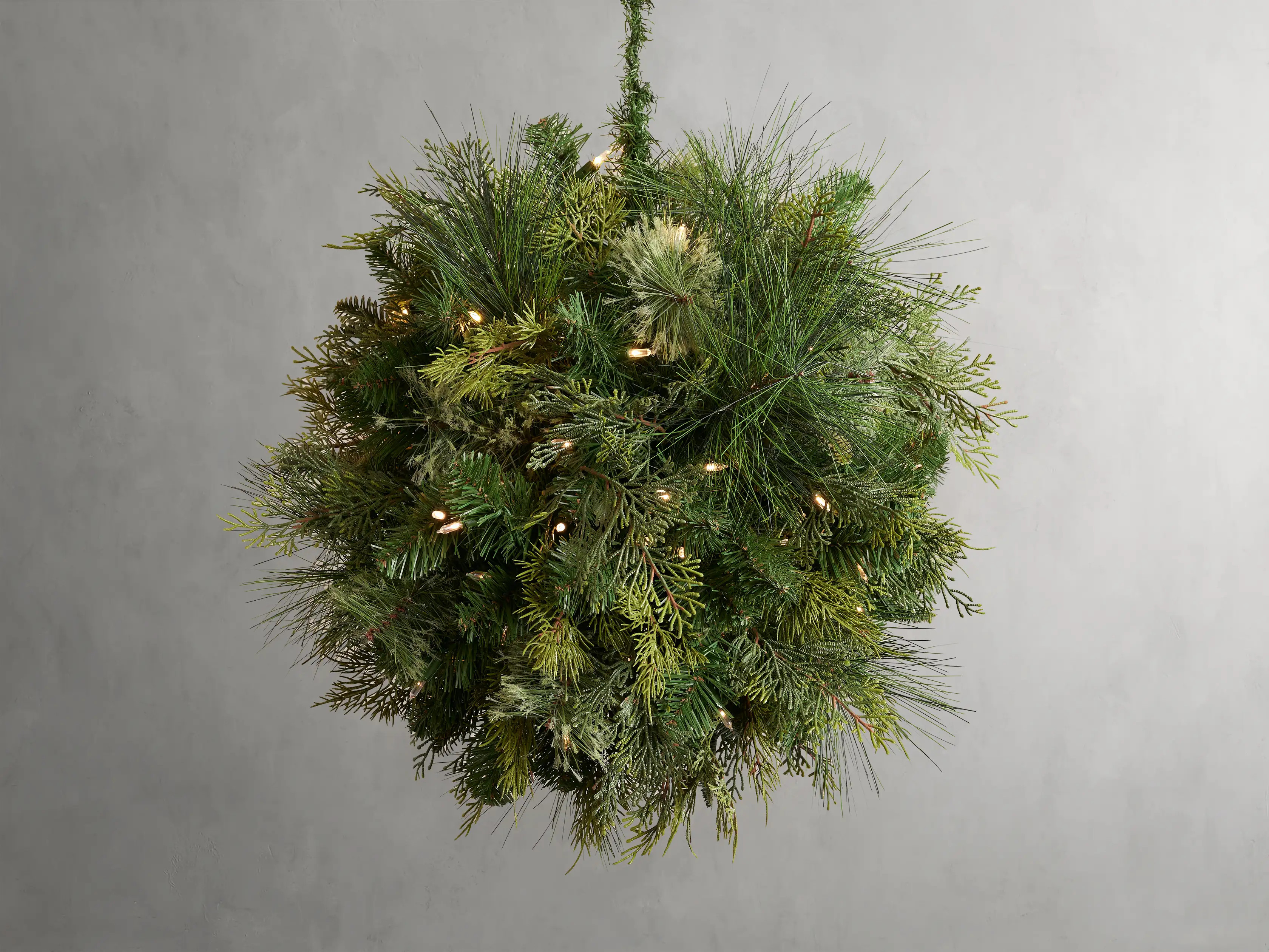 Pre-Lit Faux Mixed Green Sphere | Arhaus